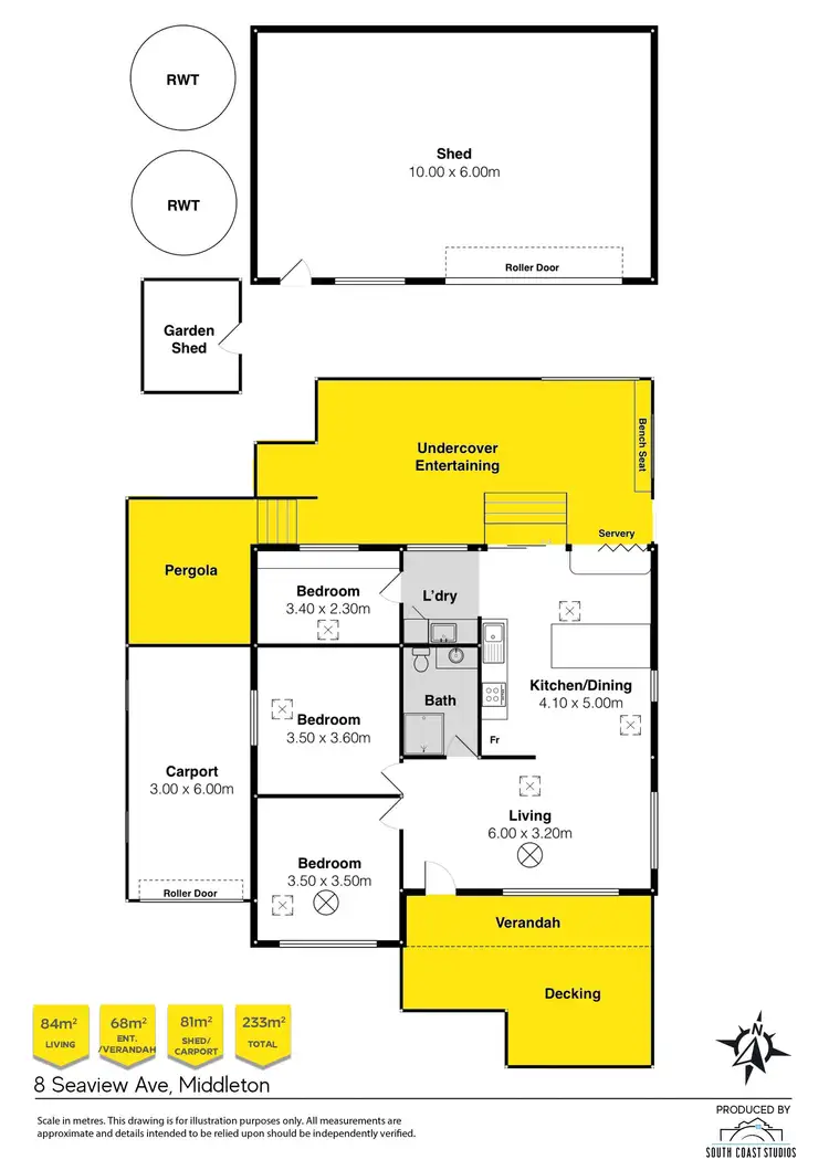 Floorplan of Homely house listing, 8 Seaview Avenue, Middleton SA 5213