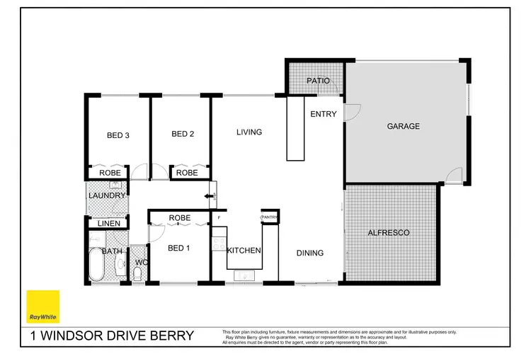 Floorplan of Homely house listing, 1 Windsor Drive, Berry NSW 2535