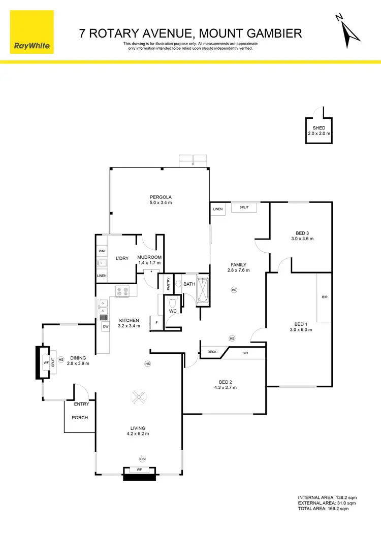 Floorplan of Homely house listing, 7 Rotary Avenue, Mount Gambier SA 5290