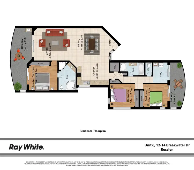 Floorplan of Homely apartment listing, 6/12-14 Breakwater Drive, Rosslyn QLD 4703