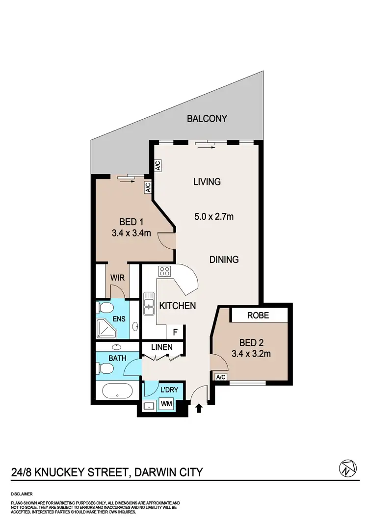 Floorplan of Homely apartment listing, 24/8 Knuckey Street, Darwin City NT 800
