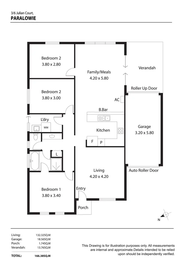 Floorplan of Homely house listing, 3/6 Julian Court, Paralowie SA 5108