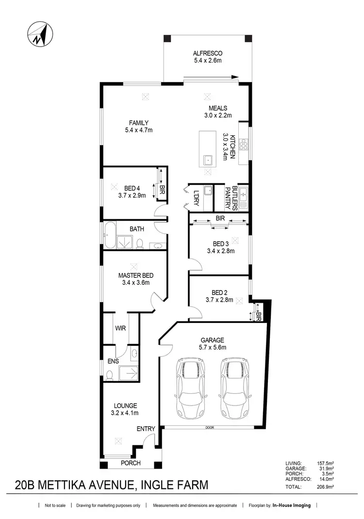 Floorplan of Homely house listing, 20B Mettika Avenue, Ingle Farm SA 5098