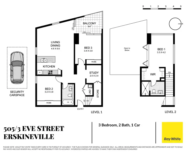 Floorplan of Homely apartment listing, 505/3 Eve Street, Erskineville NSW 2043