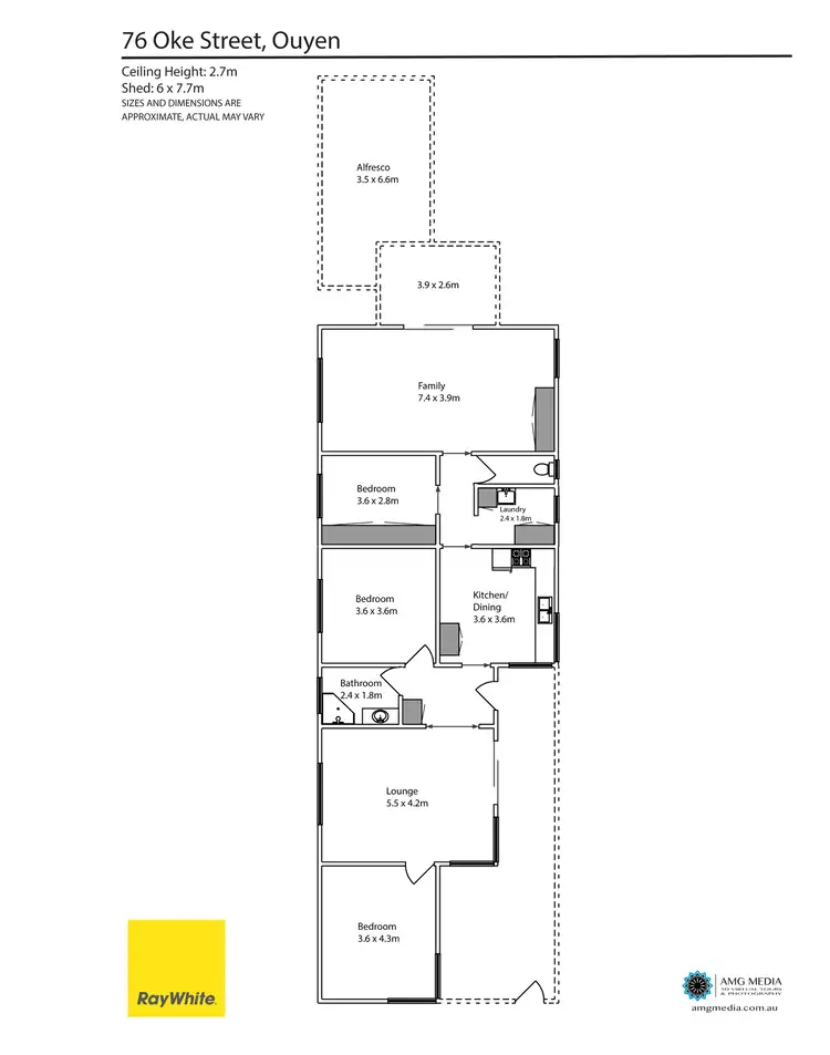 Floorplan of Homely house listing, 76 Oke Street, Ouyen VIC 3490