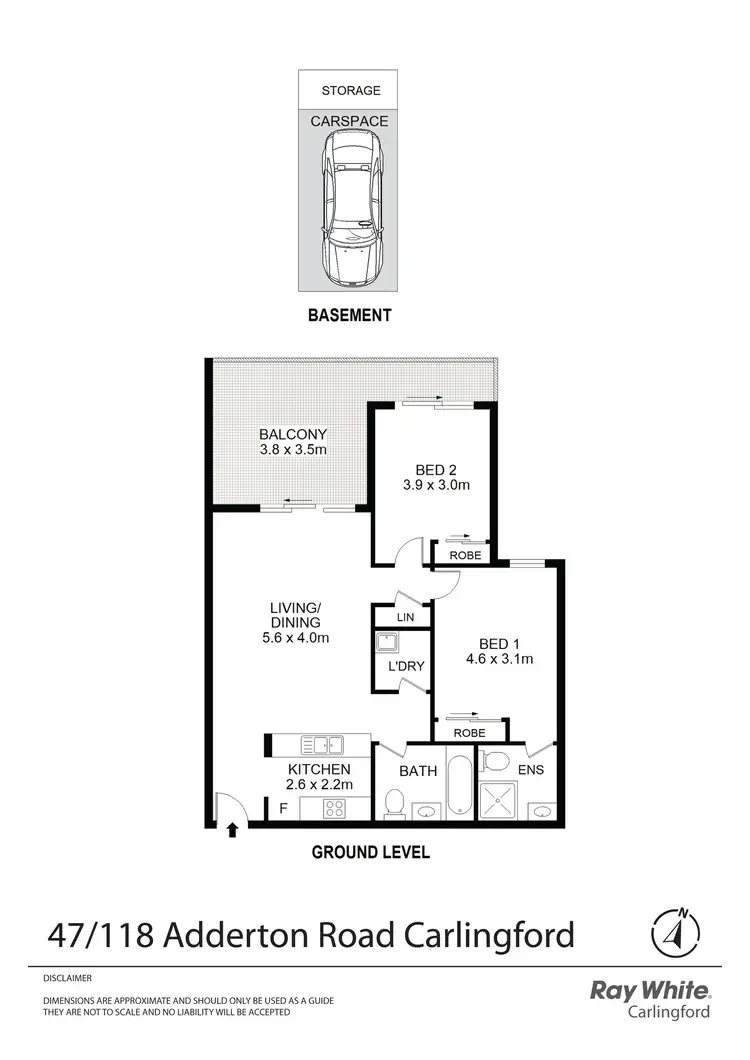 Floorplan of Homely apartment listing, 47/118 Adderton Road, Carlingford NSW 2118