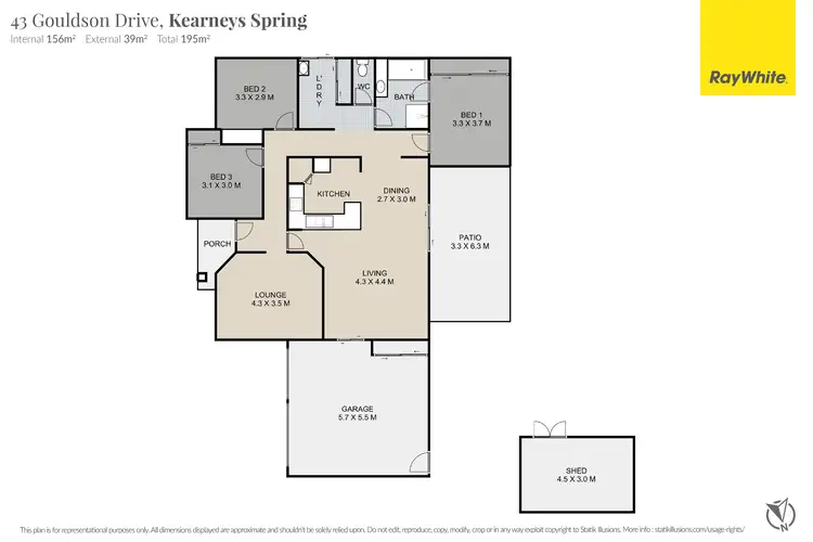 Floorplan of Homely house listing, 43 Gouldson Drive, Kearneys Spring QLD 4350
