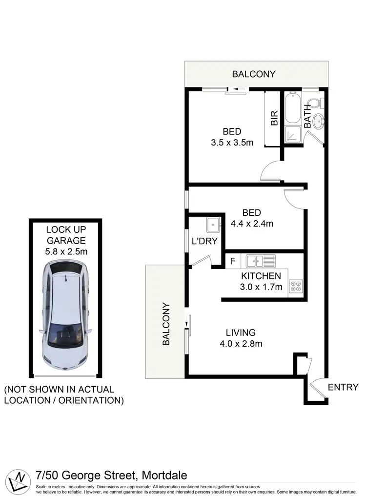 Floorplan of Homely apartment listing, 7/50-52 George Street, Mortdale NSW 2223