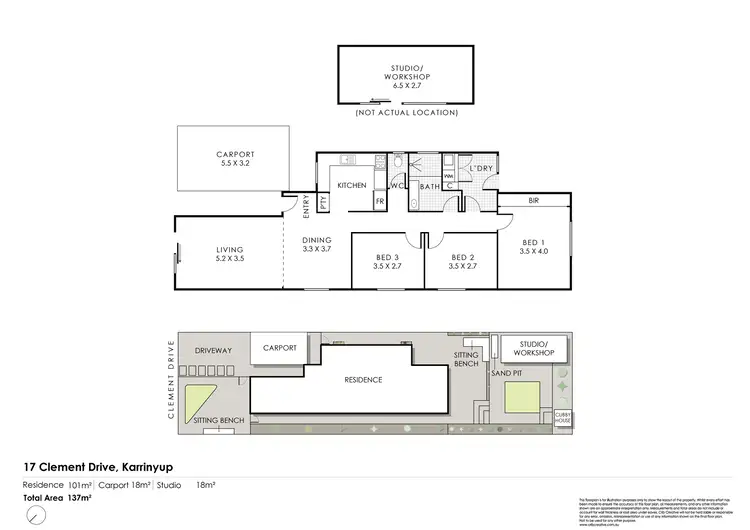 Floorplan of Homely house listing, 17 Clement Drive, Karrinyup WA 6018