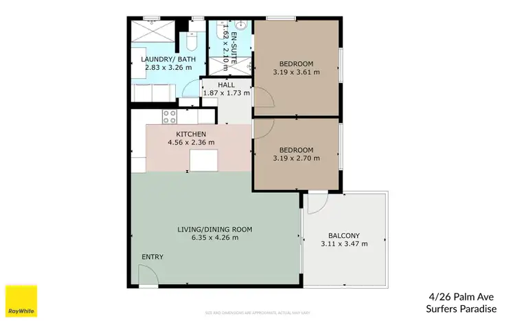 Floorplan of Homely apartment listing, 4/26 Palm Avenue, Surfers Paradise QLD 4217