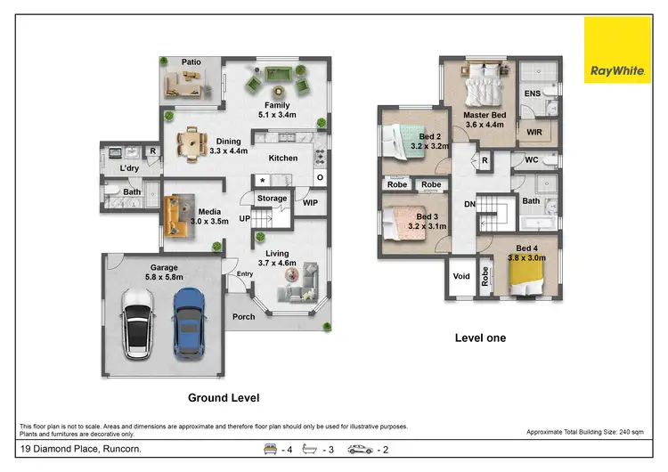 Floorplan of Homely townhouse listing, 19 Diamond Place, Runcorn QLD 4113