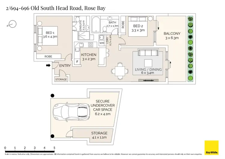 Floorplan of Homely apartment listing, 2/694-696 Old South Head Road, Rose Bay NSW 2029