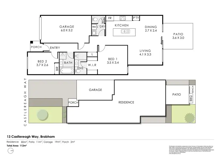 Floorplan of Homely house listing, 13 Castlereagh Way, Brabham WA 6055