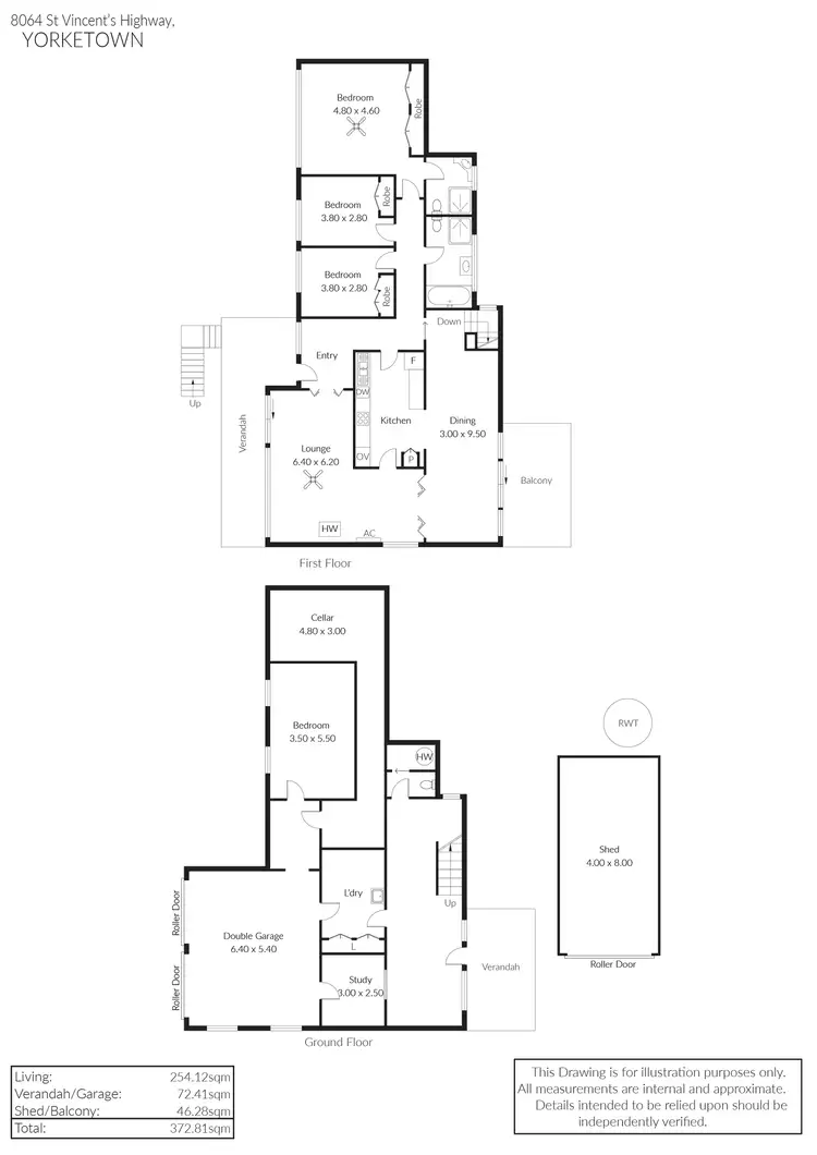 Floorplan of Homely house listing, 8064 St Vincent Highway, Yorketown SA 5576