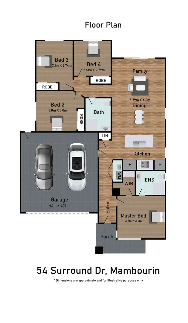 Floorplan of Homely house listing, 54 Surround Drive, Mambourin VIC 3024