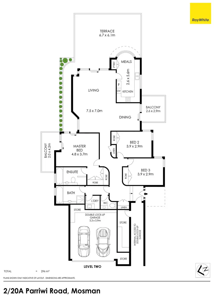 Floorplan of Homely apartment listing, 2/20A Parriwi Road, Mosman NSW 2088