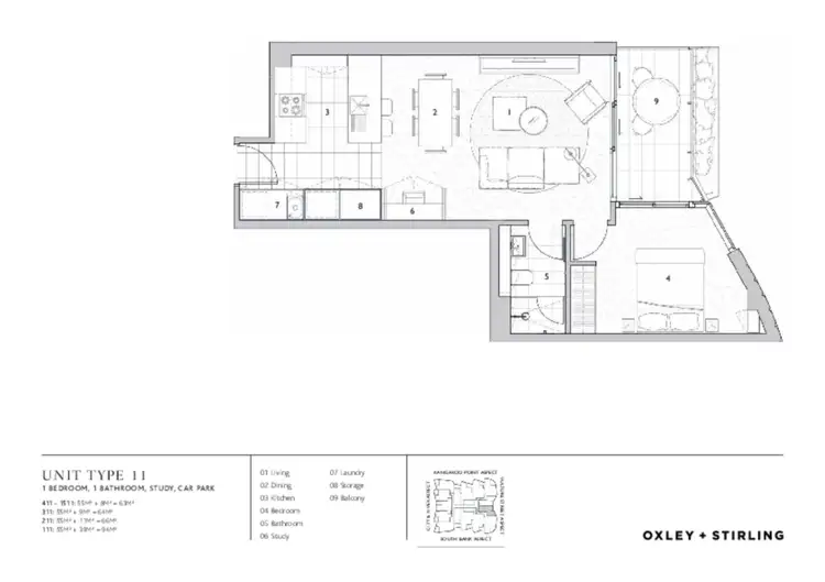 Floorplan of Homely apartment listing, 211/9 Christie Street, South Brisbane QLD 4101