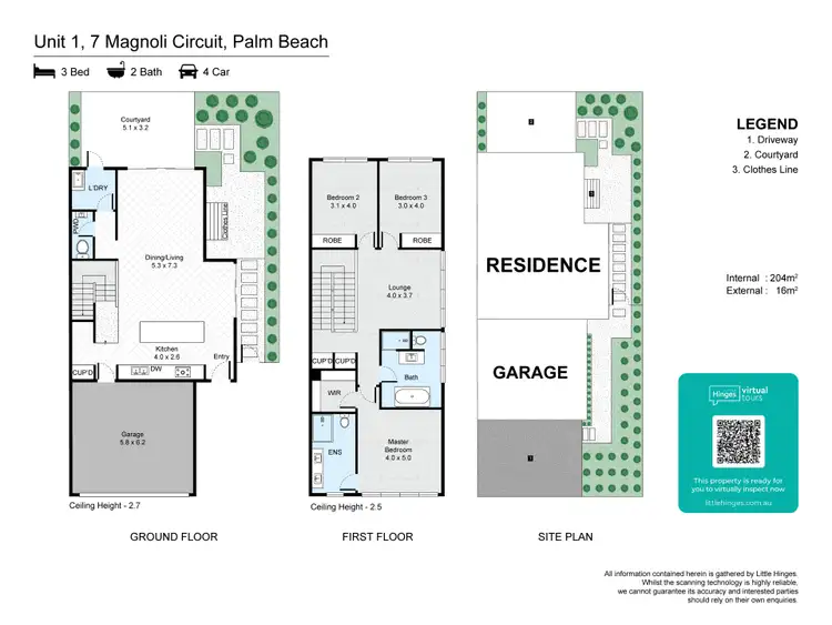 Floorplan of Homely villa listing, 1/7 Magnoli Circuit, Palm Beach QLD 4221
