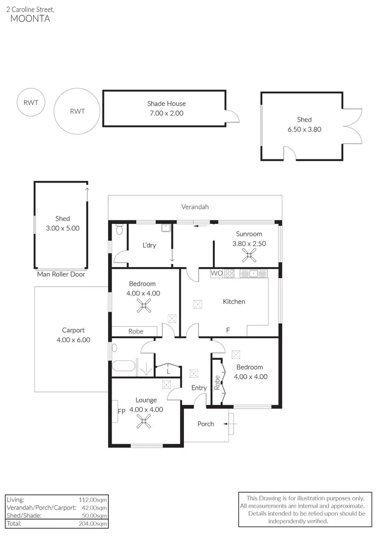Floorplan of Homely house listing, 2 Caroline Street, Moonta SA 5558