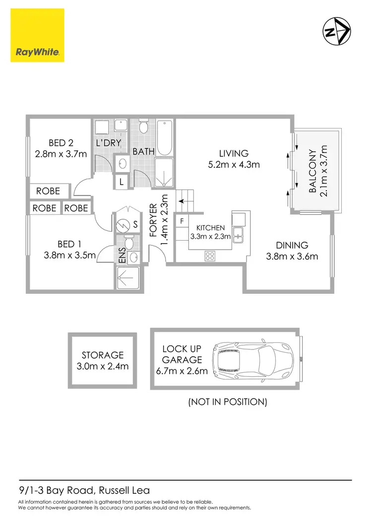 Floorplan of Homely apartment listing, 9/1-3 Bay Road, Russell Lea NSW 2046