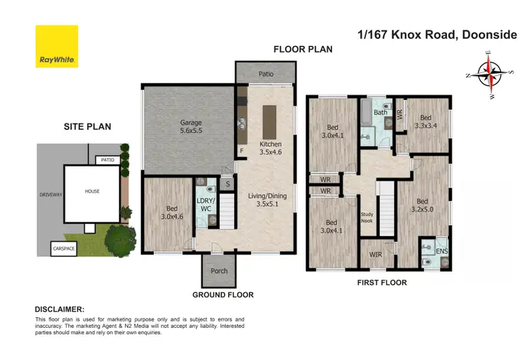 Floorplan of Homely townhouse listing, 1/167 Knox Road, Doonside NSW 2767