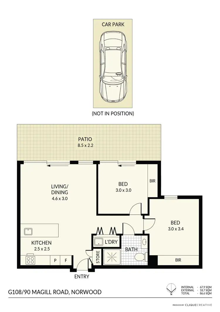 Floorplan of Homely apartment listing, G108/90 Magill Road, Norwood SA 5067