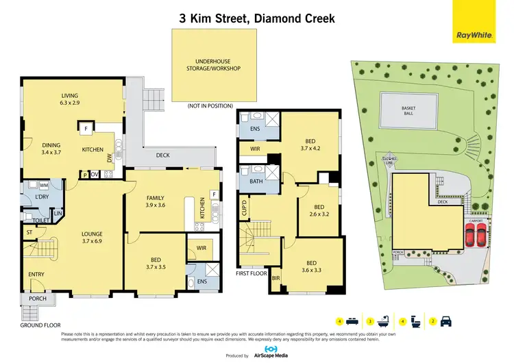 Floorplan of Homely house listing, 3 Kim Street, Diamond Creek VIC 3089