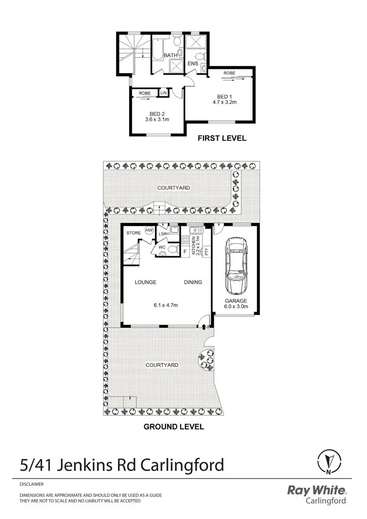 Floorplan of Homely townhouse listing, 5/41 Jenkins Road, Carlingford NSW 2118