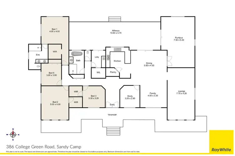 Floorplan of Homely rural property listing, 386 College Green Road, Sandy Camp QLD 4361