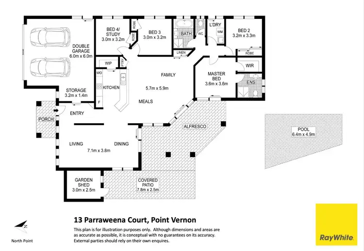 Floorplan of Homely house listing, 13 Parraweena Court, Point Vernon QLD 4655