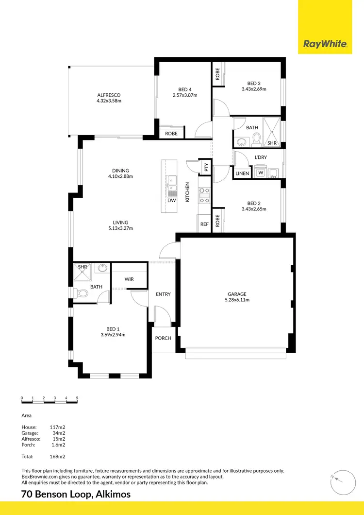Floorplan of Homely house listing, 70 Benson Loop, Alkimos WA 6038