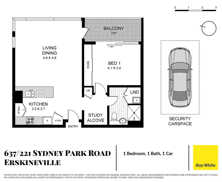 Floorplan of Homely apartment listing, 637/221 Sydney Park Road, Erskineville NSW 2043