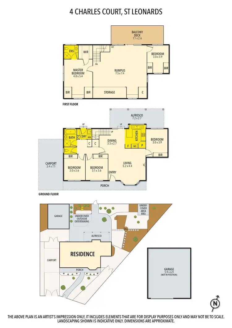 Floorplan of Homely house listing, 4 Charles Court, St Leonards VIC 3223