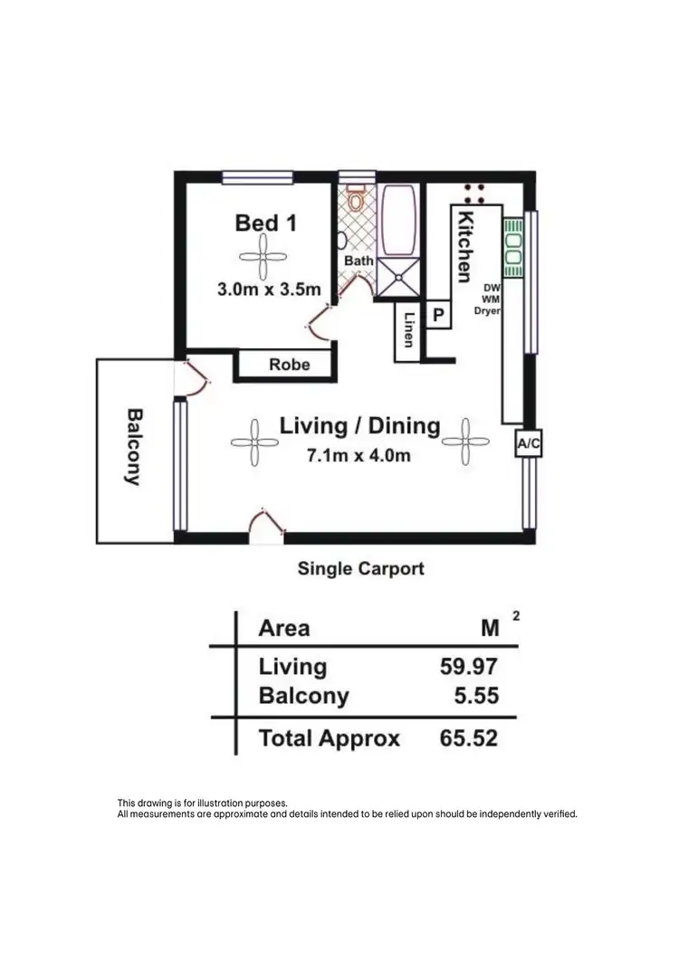 Floorplan of Homely apartment listing, 4/606 Cross Road, South Plympton SA 5038