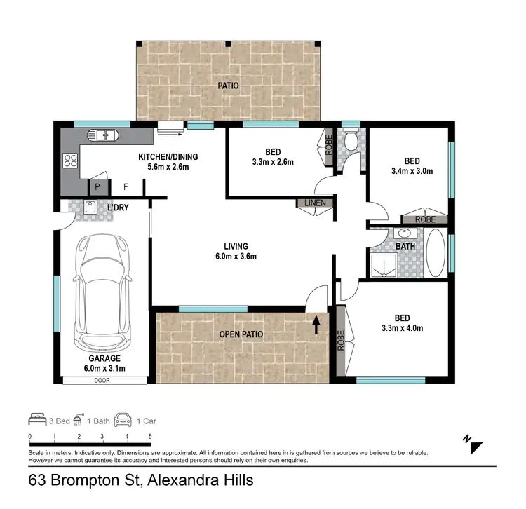 Floorplan of Homely house listing, 63 Brompton Street, Alexandra Hills QLD 4161