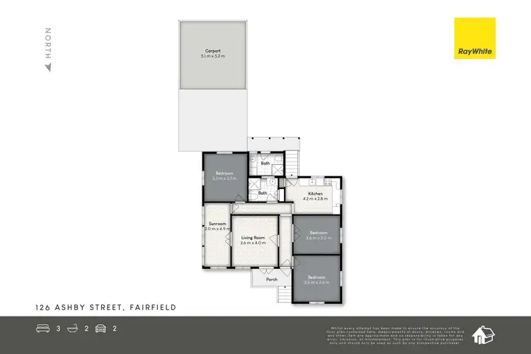 Floorplan of Homely house listing, 126 Ashby Street, Fairfield QLD 4103