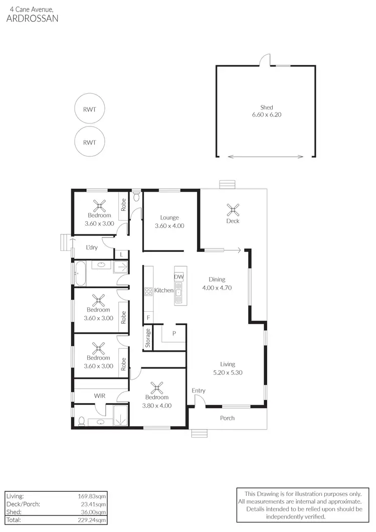 Floorplan of Homely house listing, 4 Cane Avenue, Ardrossan SA 5571