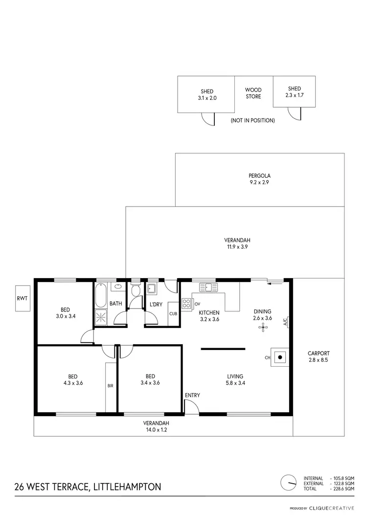 Floorplan of Homely house listing, 26 West Terrace, Littlehampton SA 5250