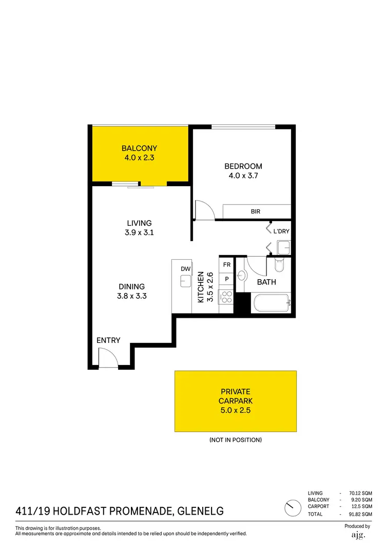 Floorplan of Homely apartment listing, 411/19 Holdfast Promenade, Glenelg SA 5045