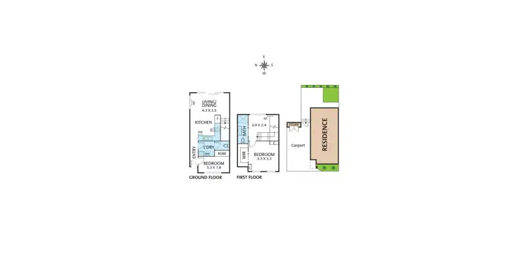 Floorplan of Homely townhouse listing, 2/45 St Vigeons Road, Reservoir VIC 3073