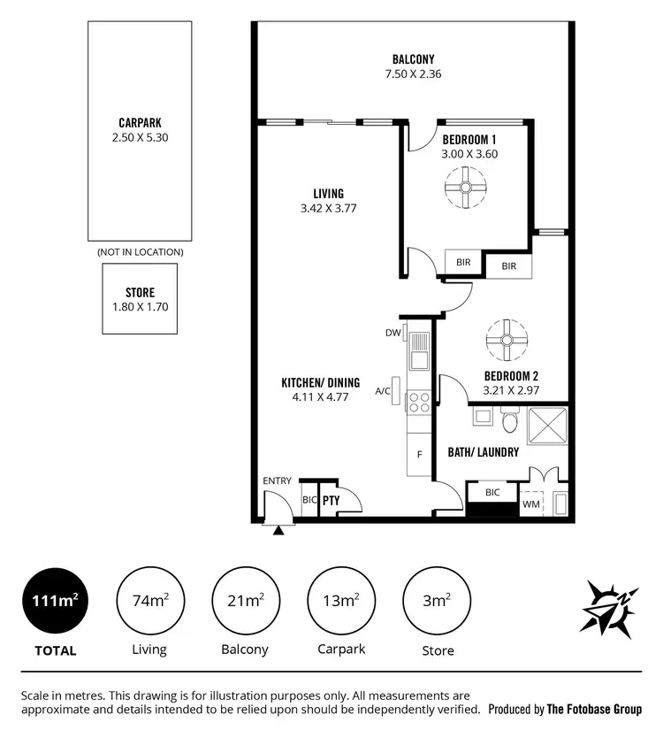 Floorplan of Homely apartment listing, 411/301 St Clair Avenue, St Clair SA 5011
