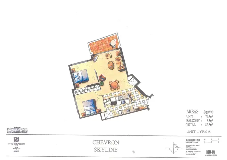 Floorplan of Homely apartment listing, 1088/23 Ferny Avenue, Surfers Paradise QLD 4217