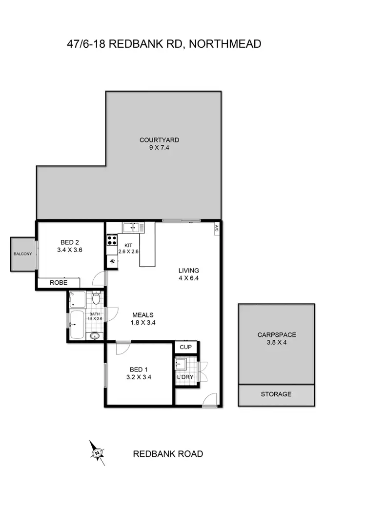 Floorplan of Homely unit listing, 47/6-18 Redbank Road, Northmead NSW 2152