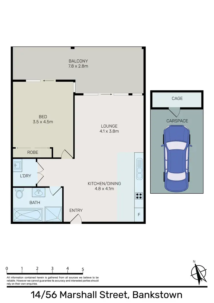 Floorplan of Homely unit listing, 14/56 Marshall Street, Bankstown NSW 2200