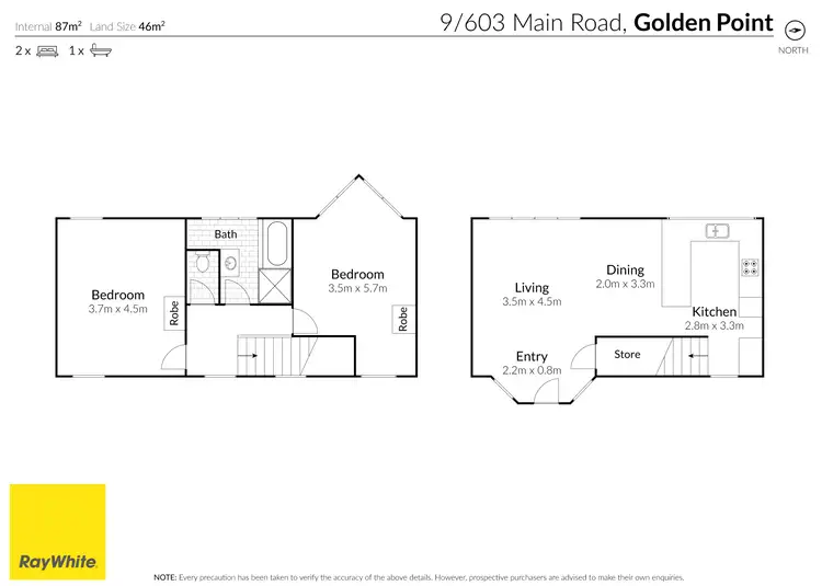 Floorplan of Homely apartment listing, 9/603 Main Road, Golden Point VIC 3350