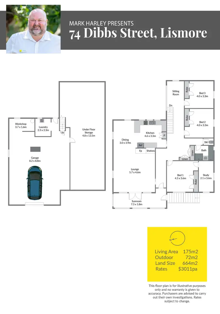 Floorplan of Homely house listing, 74 Dibbs Street, Lismore NSW 2480