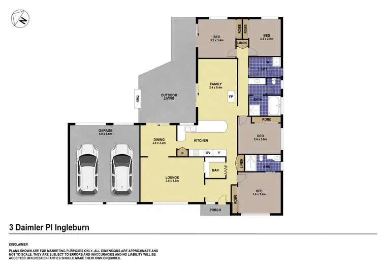 Floorplan of Homely house listing, 3 Daimler Place, Ingleburn NSW 2565
