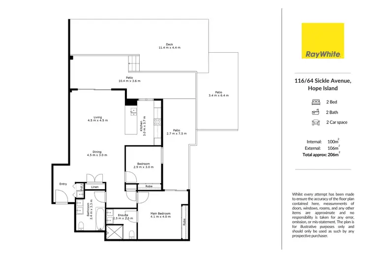 Floorplan of Homely unit listing, 116/64 Sickle Avenue, Hope Island QLD 4212