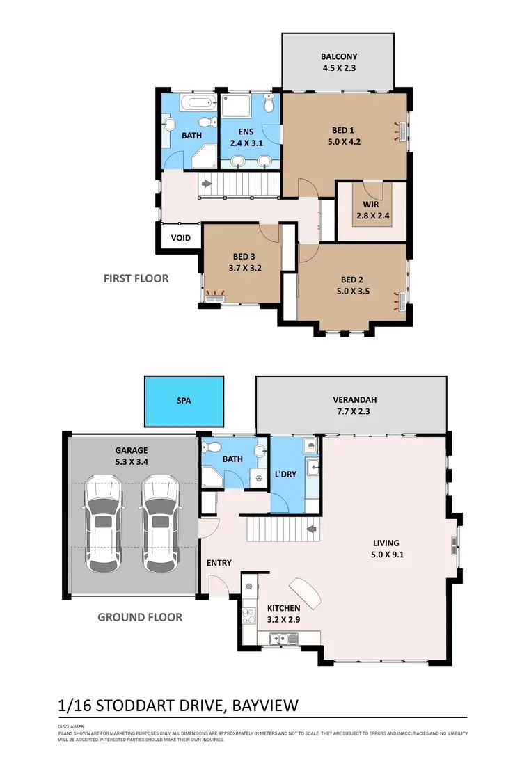 Floorplan of Homely townhouse listing, 1/16 Stoddart Drive, Bayview NT 820