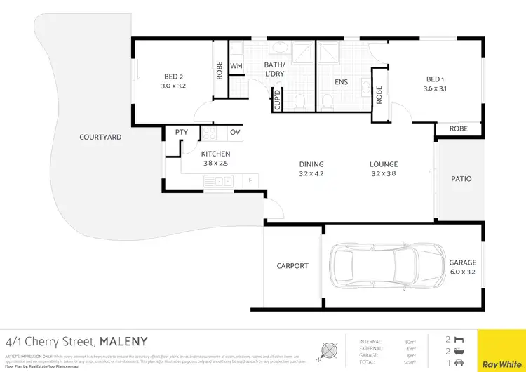 Floorplan of Homely townhouse listing, 4/1 Cherry Street, Maleny QLD 4552